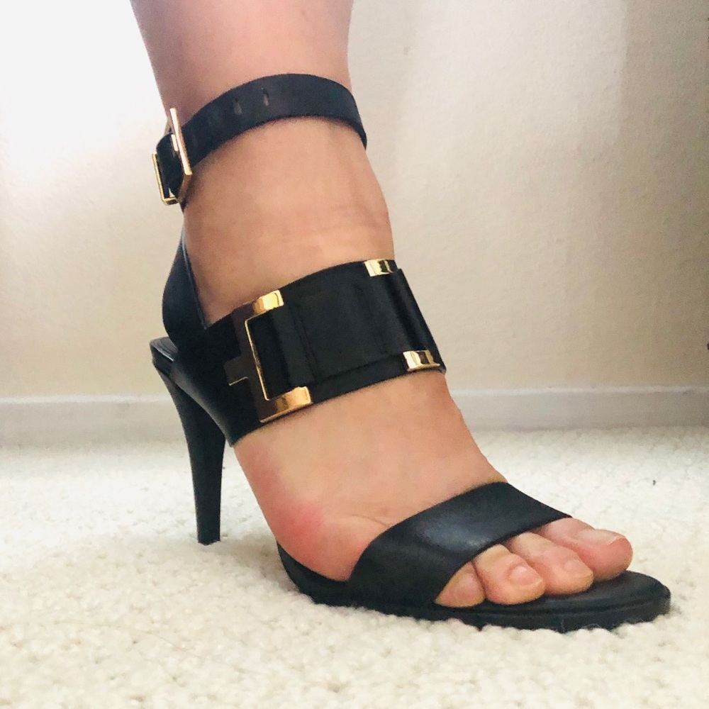 Calvin Klein Black Leather Heels